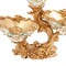 2-Tier Decorative Fruit Bowl, Gold Resin Serving Bowl – French Style Countertop Organizer